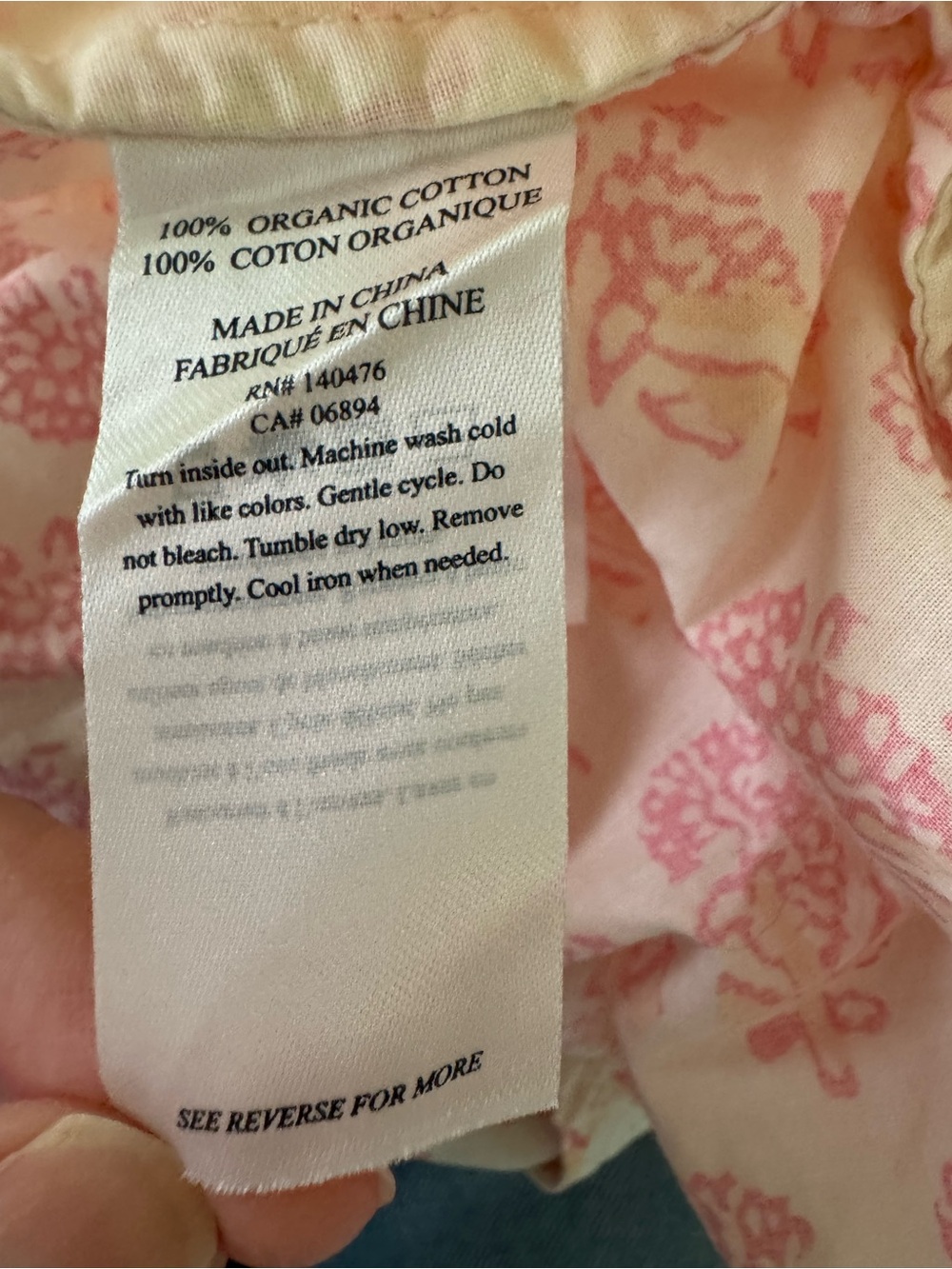 Faherty Malibu Short in Pink Taj Floral, Organic Cotton, Elastic Waist, Small - Picture 9 of 12